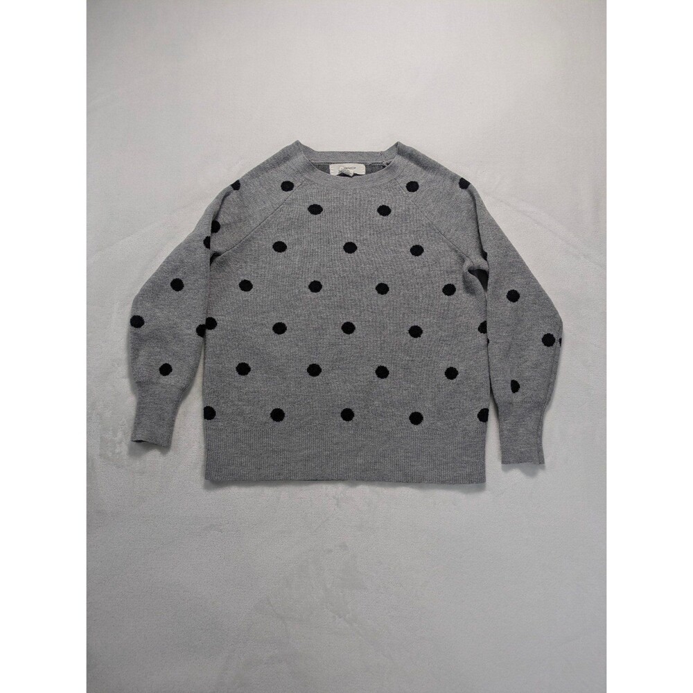 Workshop Republic Gray Polka Dot Crewneck Sweater - Size Small